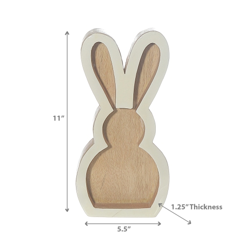 Maison Concepts Wooden Sitting Bunny With Enamel Finish