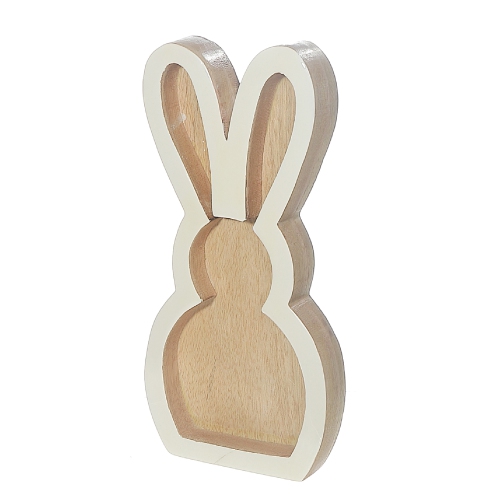 Maison Concepts Wooden Sitting Bunny With Enamel Finish