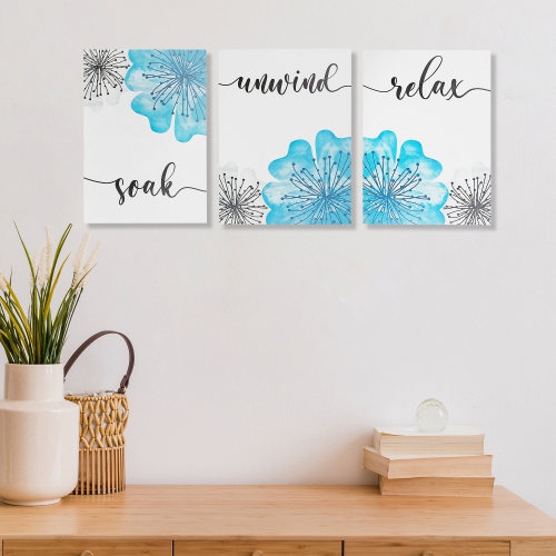 Maison Concepts MDF Wall Sign Relax Soak Unwind - Set of 3