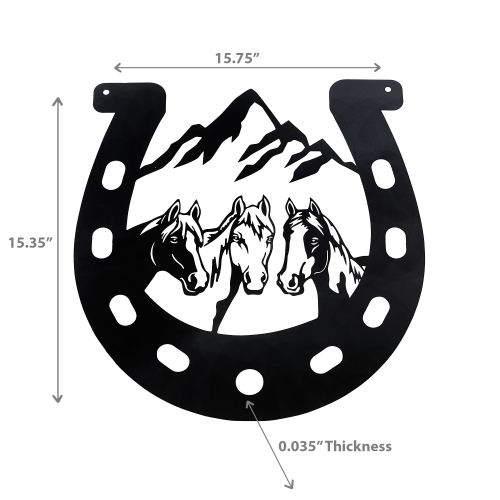 Maison concepts – chaussure en métal noir à trois chevaux