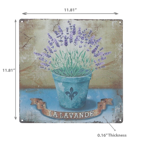 Affiche murale en métal la lavande de Maison concepts