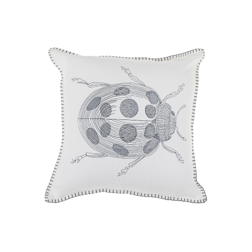 Ensemble de 2 couvertures brodées de coutures de maison concepts Lady Bug 18 x 18