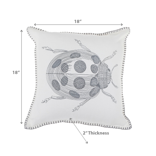 Ensemble de 2 couvertures brodées de coutures de maison concepts Lady Bug 18 x 18