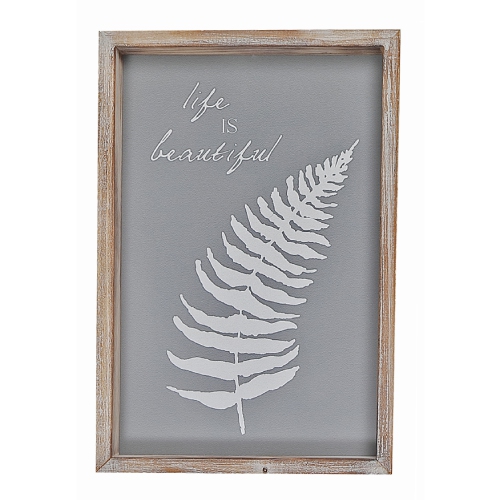 MAISON CONCEPTS  Framed Wooden Wall Sign Life Is Beautiful