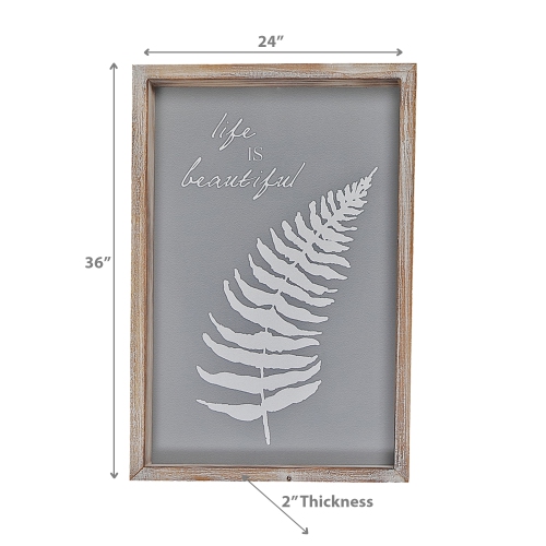 La vie de la plaque murale en bois encadrée de Maison concepts est magnifique