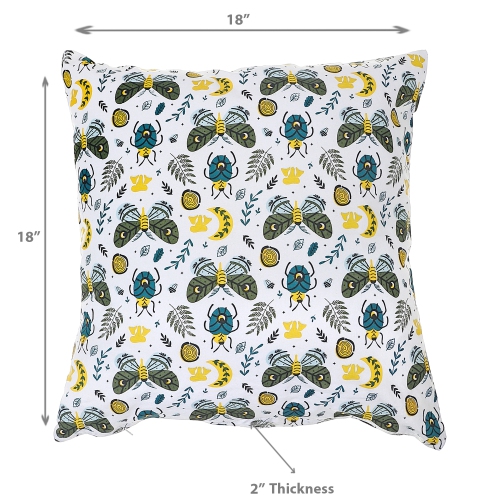 Ensemble de 2 draps en coton avec papillon et coccinelle de Maison concepts - 18 x 18 oz