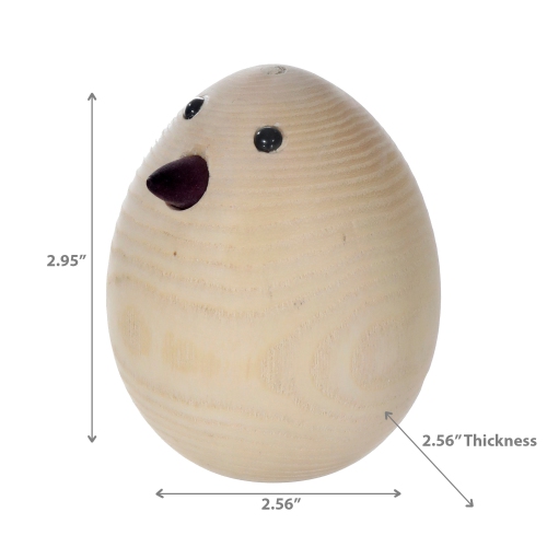 Maison Concepts Natural Wooden Chick Egg Decor