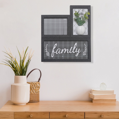 Maison concepts – cadre collage MDF avec fausse plantes 4X6