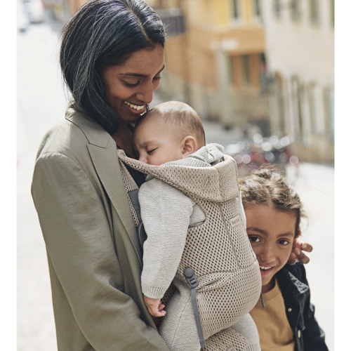 BabyBjorn Baby Carrier Free - 3D Mesh, Grey/Beige