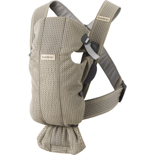 Porte-bébé Mini de BabyBjorn - 3D filet, gris beige