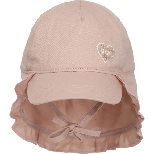 CALIKIDS  Ruffles Ball Hat With Flap - (M) In Pink