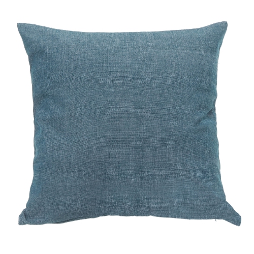 Coussin en chambray avec fermeture à glissière bleu denim de 18 x 18&nbsp;cm de Maison concepts - Ensemble de 2