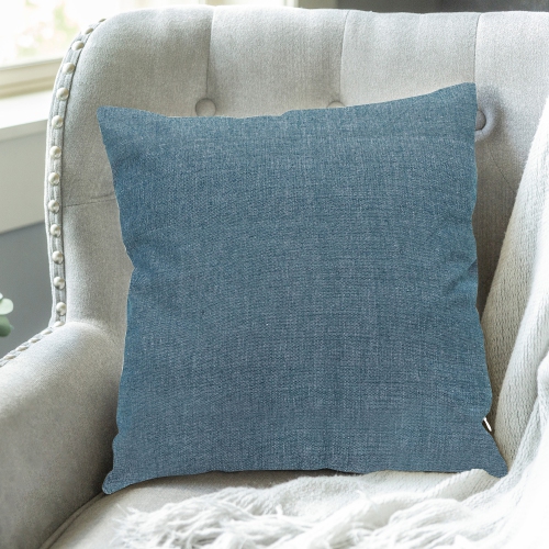 Maison Concepts Chambray Cushion With Zipper Denim Blue 18 X 18 - Set of 2
