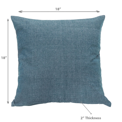 Maison Concepts Chambray Cushion With Zipper Denim Blue 18 X 18 - Set of 2