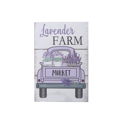 Maison Concepts Wooden Lavender Farm Market Truck Wall Sign