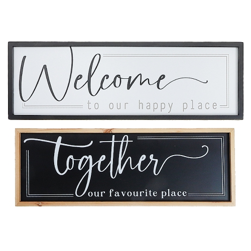 Maison Concepts Framed Wooden Sign Welcome Together - Set of 2