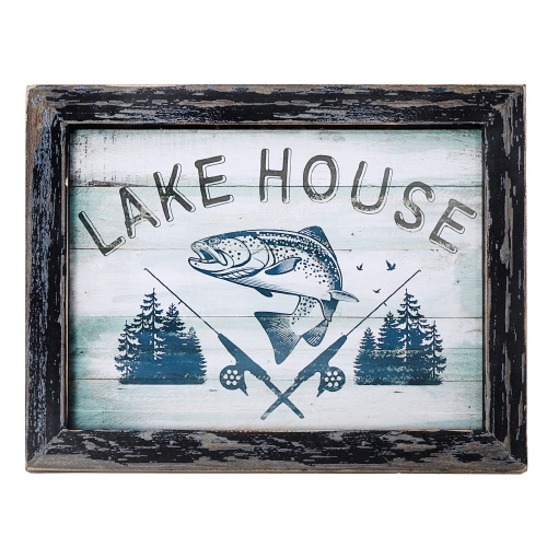 Maison Concepts Wooden Lake House Fish Wall Decor