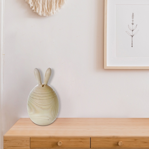 Maison Concepts Natural Wooden Bunny Egg Decor