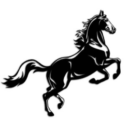 Maison Concepts Metal Black Wall Decor Wild Horse