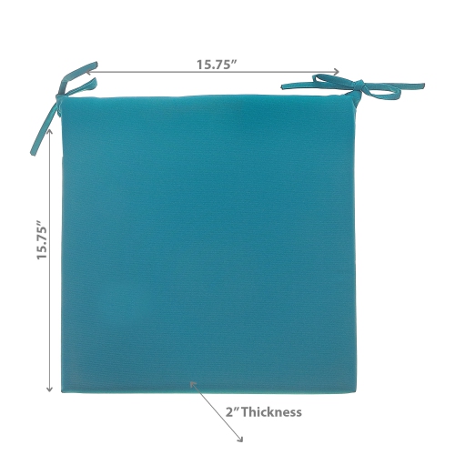 Maison Concepts Solid Outdoor Chairpad Teal - Set of 2