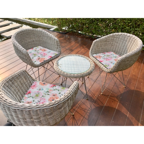 Maison Concepts April Outdoor Tufted Chair Pad Ranunculus 16 x 16 - Set of 2