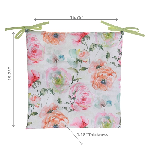 Maison Concepts April Outdoor Tufted Chair Pad Ranunculus 16 x 16 - Set of 2