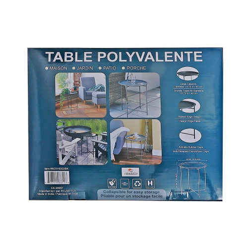 Table basse ronde en métal blanc de Maison concepts