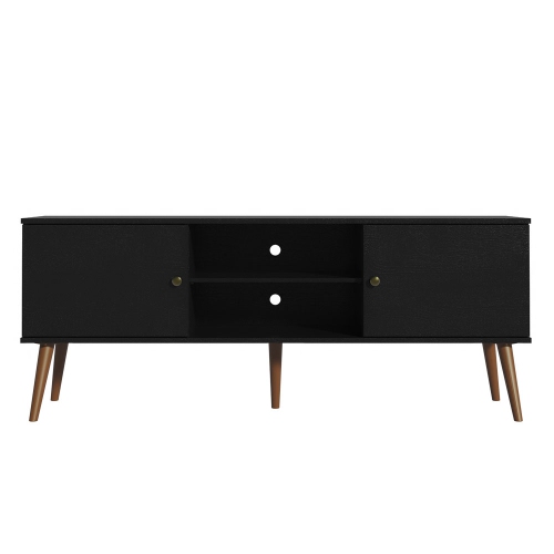 Madesa TV Stand Mid-Century Console with 2 Doors and 2 Shelves and Metal Knobs for 55, 65 Inch Media Storage Media Console Entertainment Center