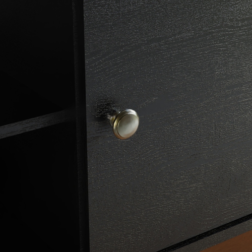 Madesa TV Stand Mid-Century Console with 2 Doors and 2 Shelves and Metal Knobs for 55, 65 Inch Media Storage Media Console Entertainment Center