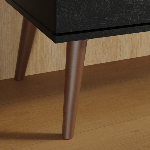 Madesa TV Stand Mid-Century Console with 2 Doors and 2 Shelves and Metal Knobs for 55, 65 Inch Media Storage Media Console Entertainment Center