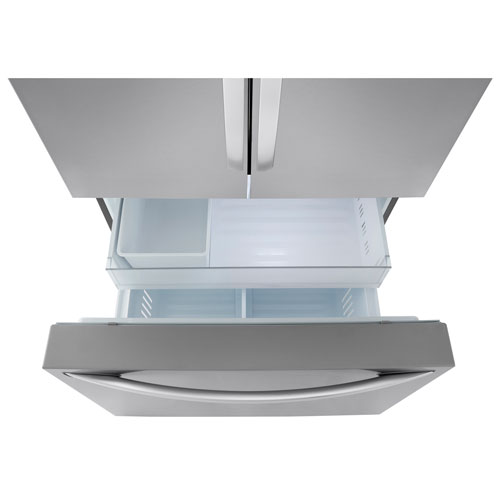 Réfrigérateur à deux portes de 31,7 pi³ et 36 po avec distributeur d'eau de LG - Inox