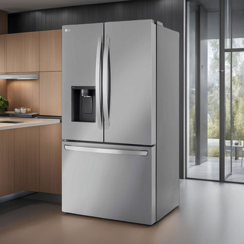 LG 36" 31 Cu. Ft. French Door Refrigerator with Water & Ice Dispenser - Stainless Steel