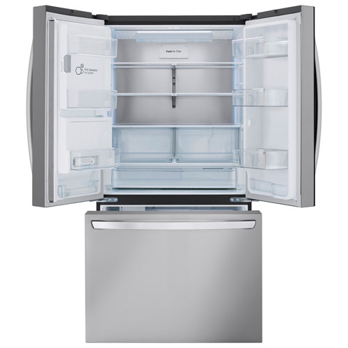 LG 36" 31 Cu. Ft. French Door Refrigerator with Water & Ice Dispenser - Stainless Steel
