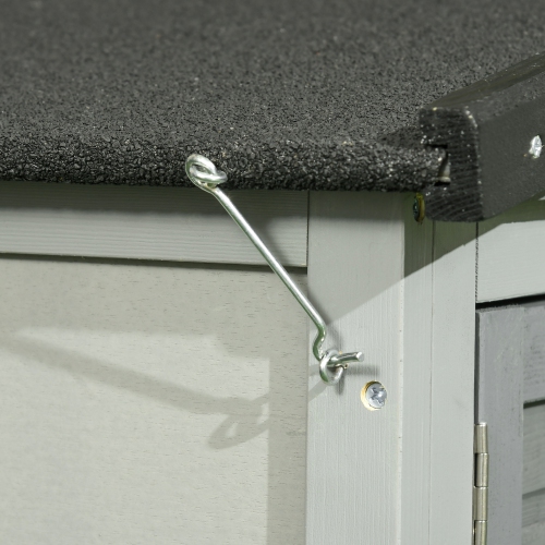 PawHut Solid Wood Rabbit Hutch Bunny Cage Pet Guinea Pig House Outdoor Small Animal Habitat w/ Ramp, Weather-Resistant Asphalt Openable Roof,