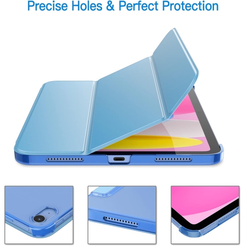 iPad 11th Generation Case 2025 , iPad 10th Generation Gen 10.9-inch Case - Smart Folio Cover (2022) - Sky Blue