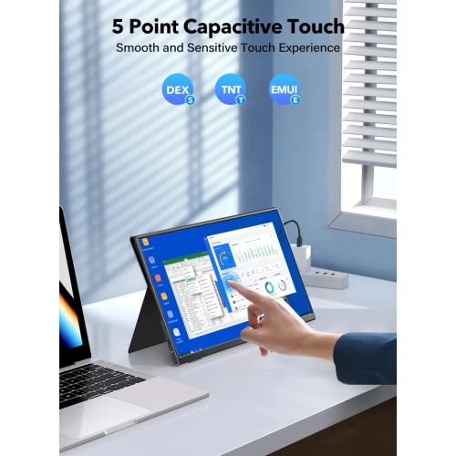 UPERFECT Portable Laptop Monitor Touchscreen 15.6" HDMI USB C External Computer Display