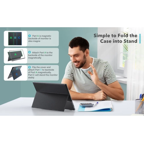 UPERFECT Portable Laptop Monitor Touchscreen 15.6" HDMI USB C External Computer Display