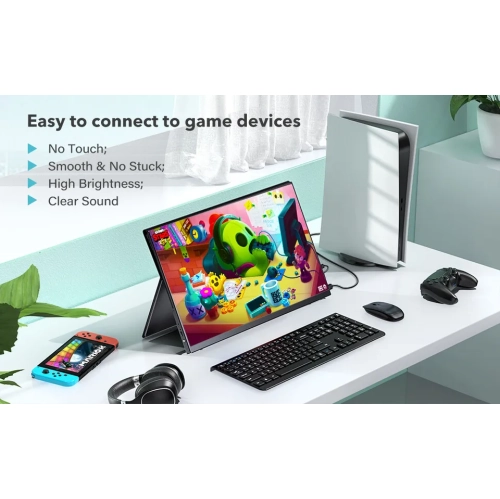 UPERFECT Portable Laptop Monitor Touchscreen 15.6" HDMI USB C External Computer Display