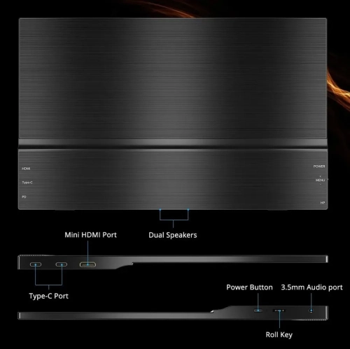 UPERFECT 15.6" 1920x1080 Portable Monitor IPS Screen Gaming Monitor For Laptop PS Xbox