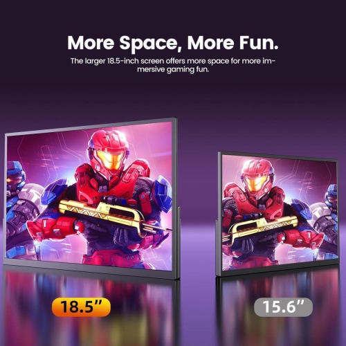 UPERFECT 18.5" 120Hz Portable Monitor 1080P FHD Portable Gaming Monitor Freesyc Screen For Switch Xbox PS