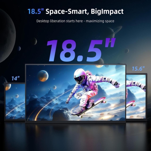 UPERFECT 18.5" 120Hz Portable Monitor 1080P FHD Portable Gaming Monitor Freesyc Screen For Switch Xbox PS