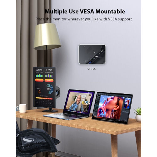 UPERFECT X True Portable Monitor Touchsreen USB-A 14.0 VGA HDMI USB C Display