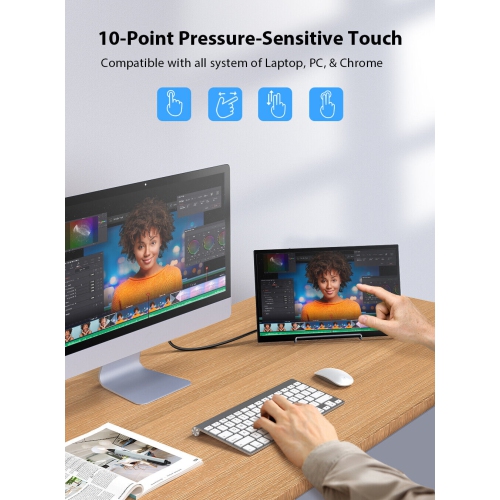 UPERFECT X True Portable Monitor Touchsreen USB-A 14.0 VGA HDMI USB C Display