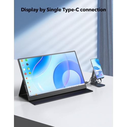 UPERFECT 15.6-Inch 1080P Portable Computer Monitor Touch Screen USB C with Battery