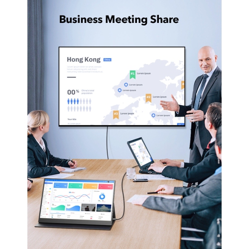 UPERFECT 15.6-Inch 1080P Portable Computer Monitor Touch Screen USB C with Battery