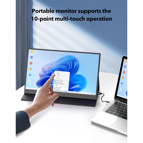 UPERFECT 15.6-Inch 1080P Portable Computer Monitor Touch Screen USB C with Battery