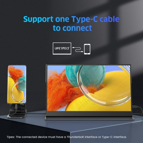 NEWSOUL moniteur de voyage ultramince et léger, moniteur portatif, écran IPS HD intégrale 1080P 15,6 po, couverture intelligente et