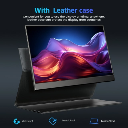 NEWSOUL moniteur de voyage ultramince et léger, moniteur portatif, écran IPS HD intégrale 1080P 15,6 po, couverture intelligente et