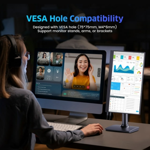 NEWSOUL moniteur de voyage ultramince et léger, moniteur portatif, écran IPS HD intégrale 1080P 15,6 po, couverture intelligente et