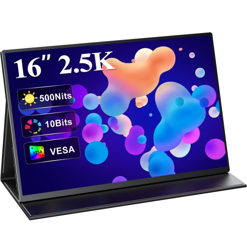 UPERFECT  16" Portable Monitor 2K Qhd Screen HDr Lcd Display With Vesa Mountable